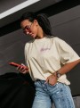 O La Voga Babe rövid ujjú póló vanília és fekete színben 