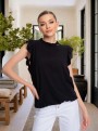 Mayo chix Elle krepp blúz fekete, világoskék, sárga, ekrü színben 