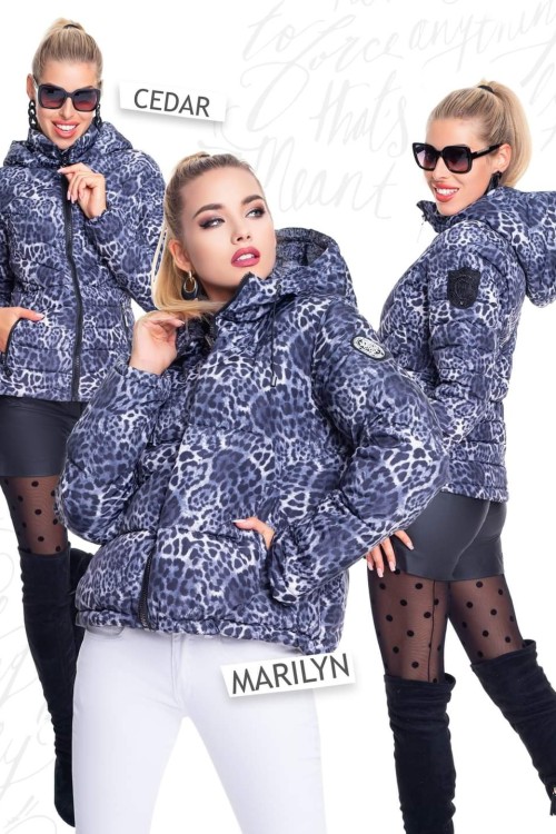 Mayo chix Marilyn C jacket kétoldalú kabát ocelot szürke