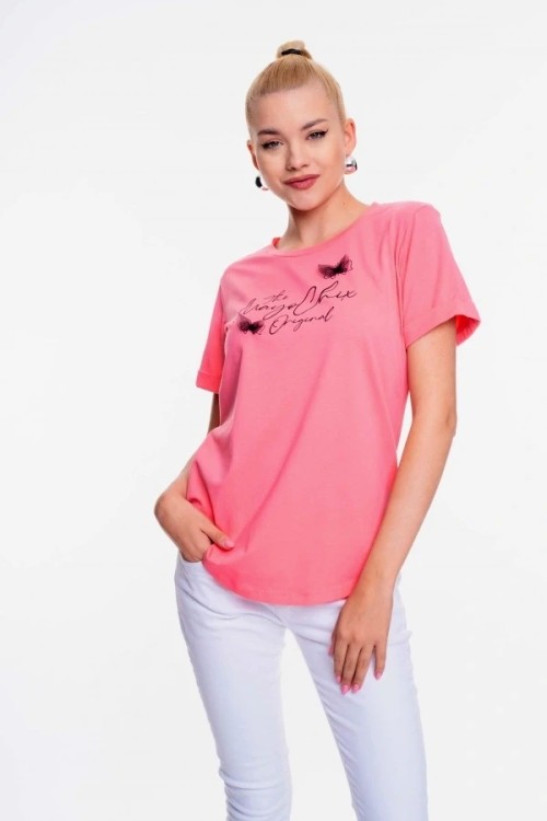 Mayo chix Wink póló korall színű 