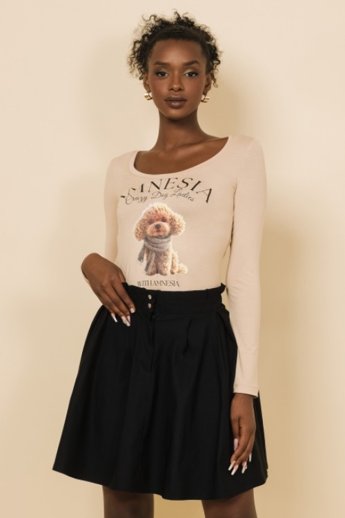 Amnesia Xerox felső  fekete 