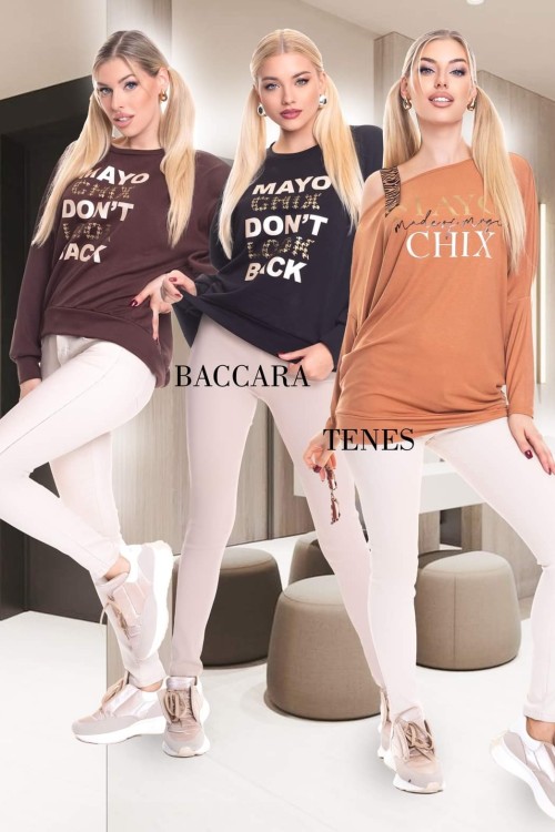 Mayo chix Baccarra felső barna színben 