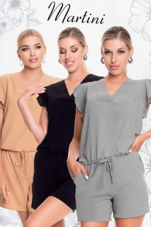 Mayo chix Martini short overáll fekete,  középkék és pink színben 