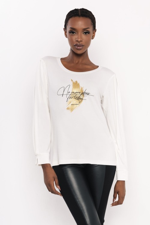 Amnesia Jelissa felső  ekrü színben 