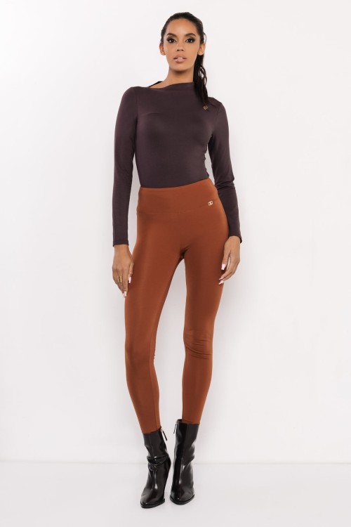 Amnesia Vica nadrág barna színben 