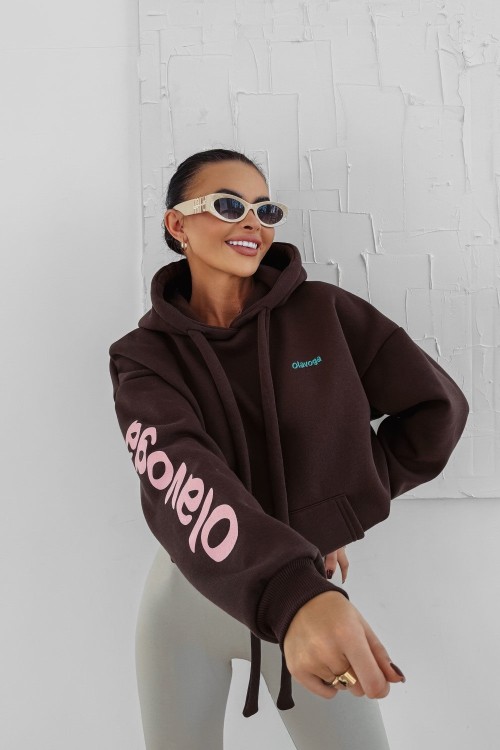 O La Voga Pure Comfort pulóver barna színben 