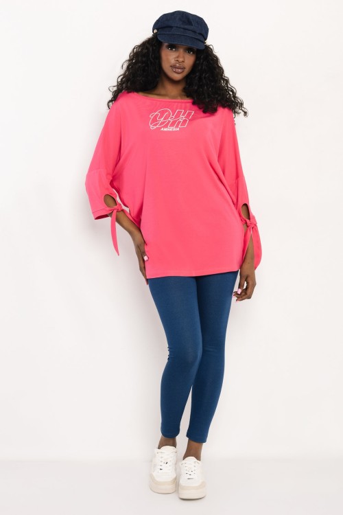 Amnesia Eleon tunika málna színben 