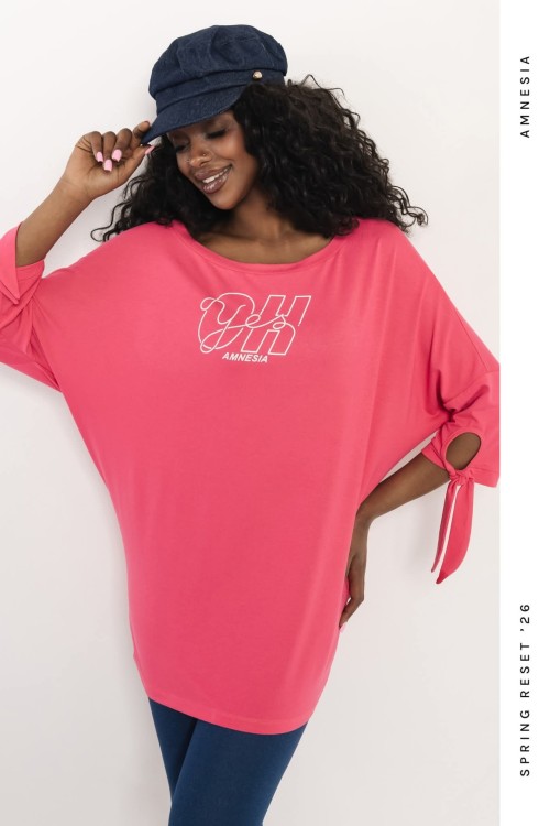 Amnesia Eleon tunika málna színben 