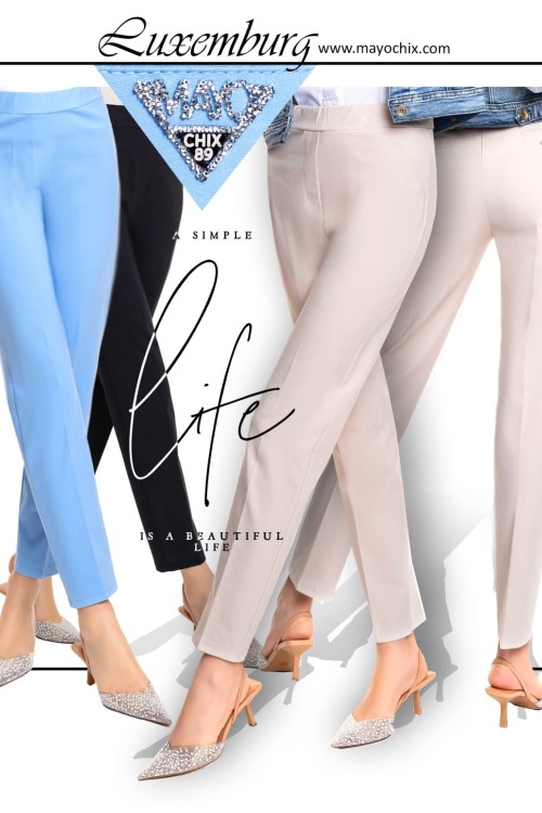 Mayo chix Luxemburg nadrág bézs színben 