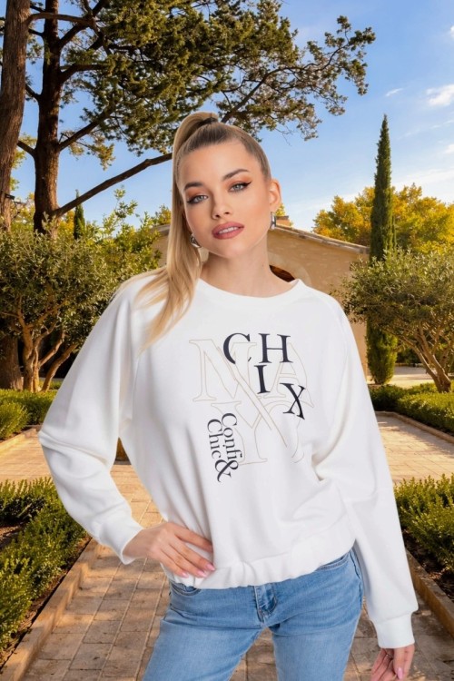 Mayo chix Colors pulóver  világoskék, sárga és bézs színben 