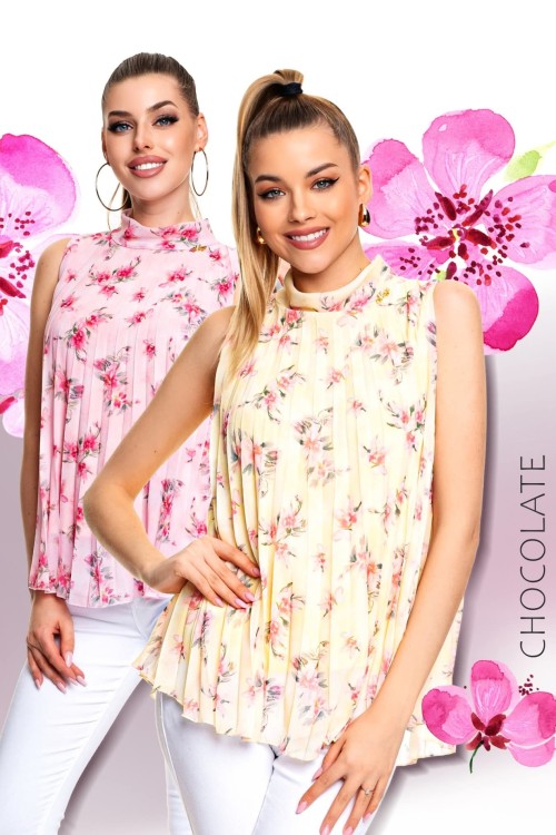 Mayo chix Chocolate blúz sárga és rózsaszín színben 