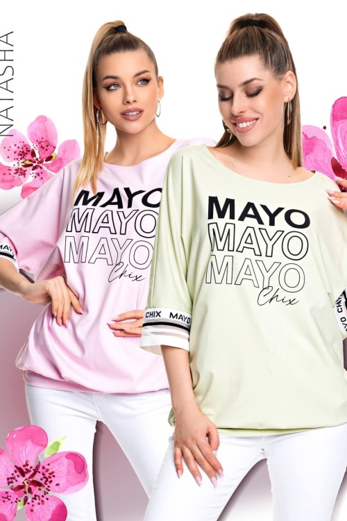 Mayo chix Natasha felső pink, almazöld, sárga színben 