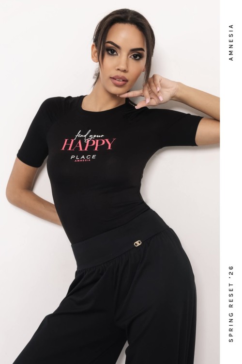 Amnesia Lilibell felső farmerkék,  fekete,  ekrü színben 