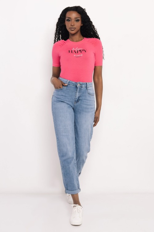 Amnesia Joker farmernadrág koptatott kék színben 