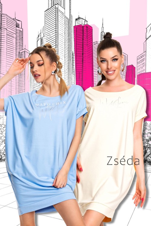 Mayo chix Zséda tunika  fekete,  ekrü,  világoskék színben 