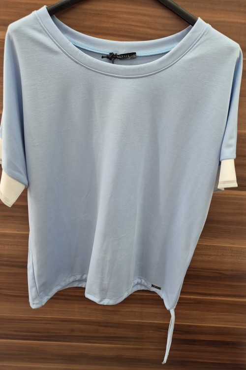 Rensix megkötős bővebb fazonú felső  világoskék   színű 