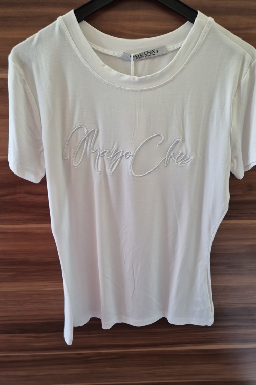 Mayo chix Light hímzett fehér póló 
