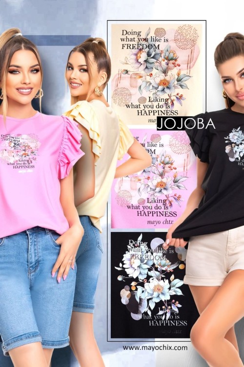Mayo chix Jojoba felső fekete, bézs,  sárga,  rózsaszín színben 