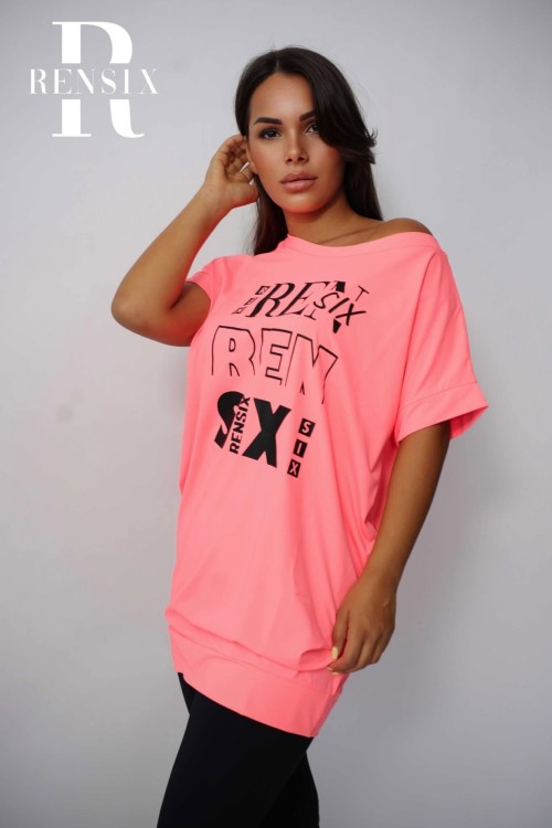 Rensix tunika pink, neon pink, korall és fekete színben 