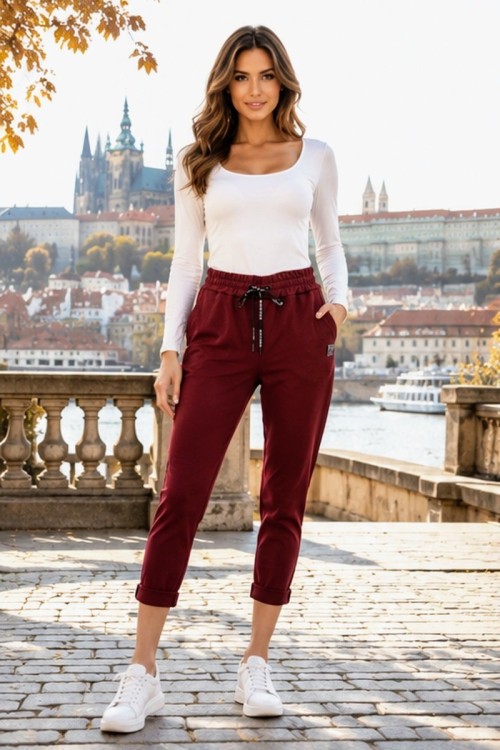 Mayo chix Pulzus nadrág bordó színben 