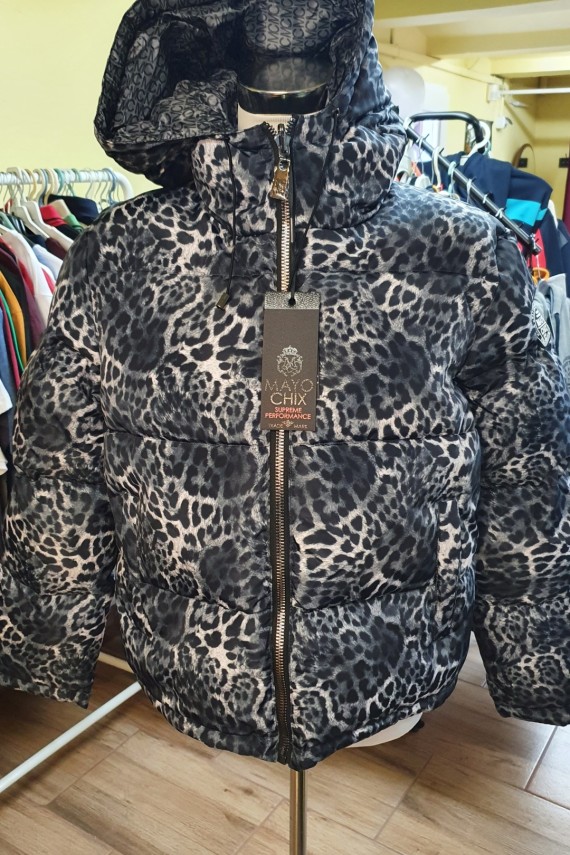 Mayo chix Marilyn C jacket kétoldalú kabát ocelot szürke