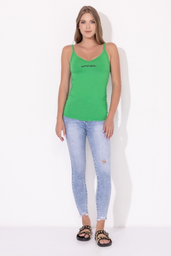 Amnesia Vivi top zöld, ekrü, bézs, türkiz,  fekete színben 