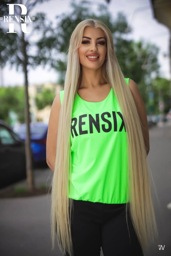 Rensix gumis aljú bővebb fazonú trikó királykék,  neon zöld,  pink és zöld színben 
