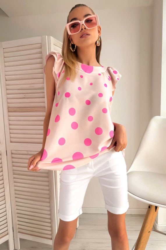 Mayo chix Sharlott blúz pink pöttyös 