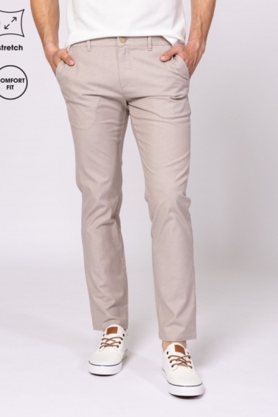 Heavytools Frink beige kényelmes vászon nadrág 