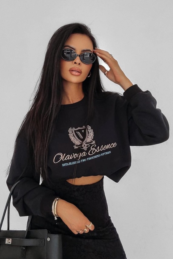 Olavoga FALL ESSENCE pulóver fekete színben