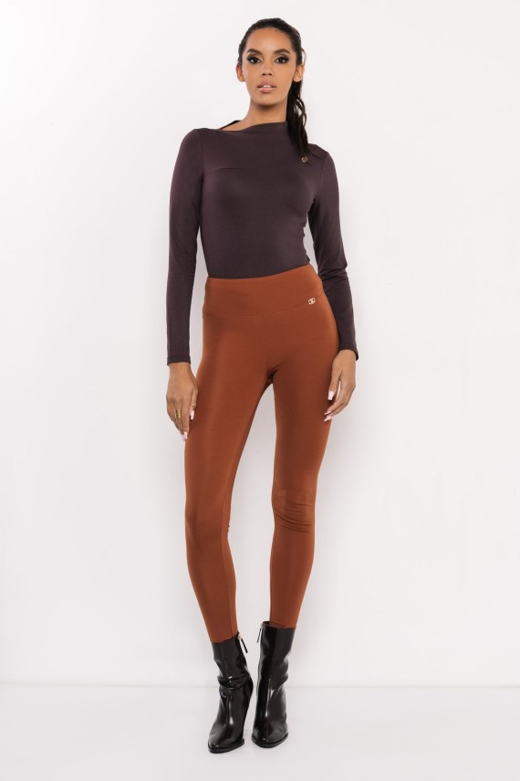 Amnesia Vica nadrág barna színben 