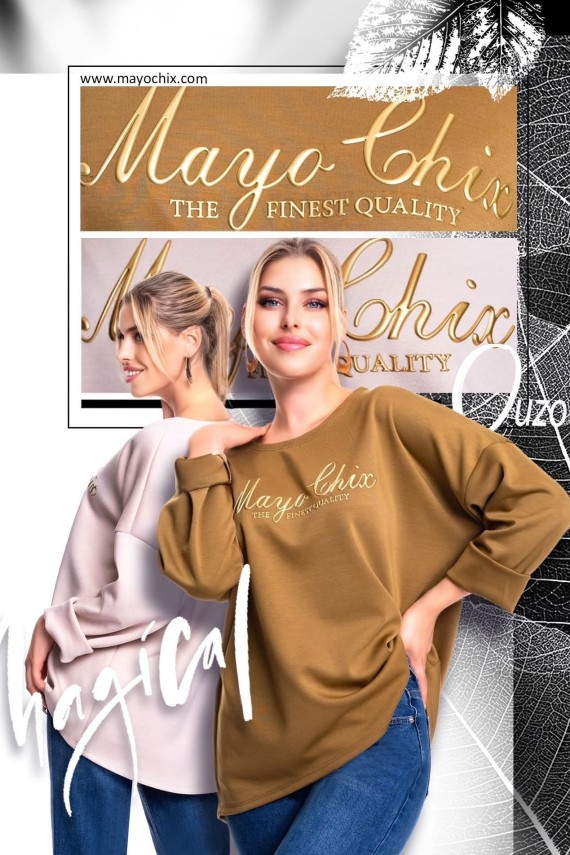 Mayo chix Ouzo felső barna színben 