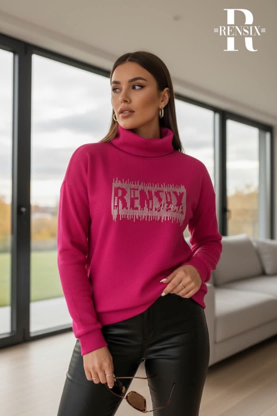 Rensix pulóver  pink színben 