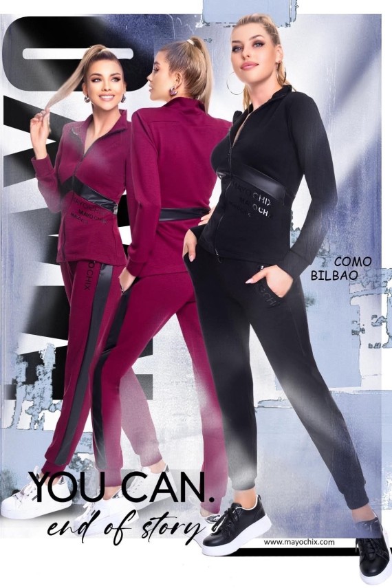 Mayo chix Como felső és Bilbao nadrág szettben burgundi színben 