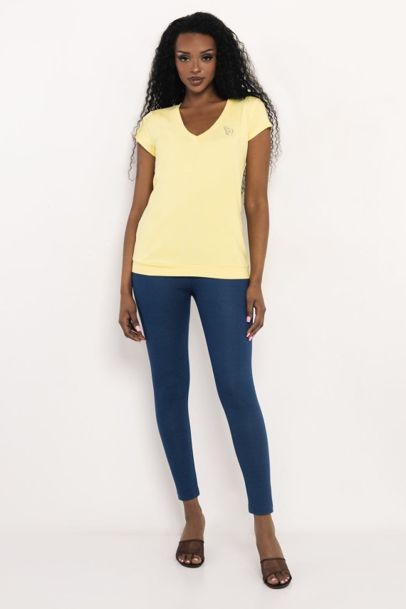 Amnesia Sinello felső sárga/ekrü/szürke színben 