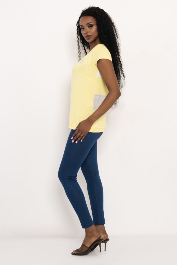 Amnesia Sinello felső sárga/ekrü/szürke színben 