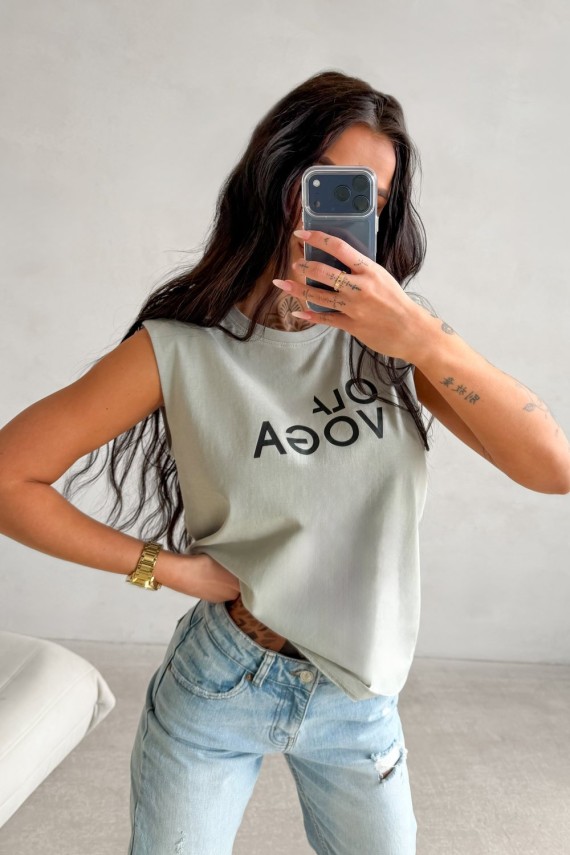 O La Voga Raykiing trikó/póló ekrü,  khaki színben 