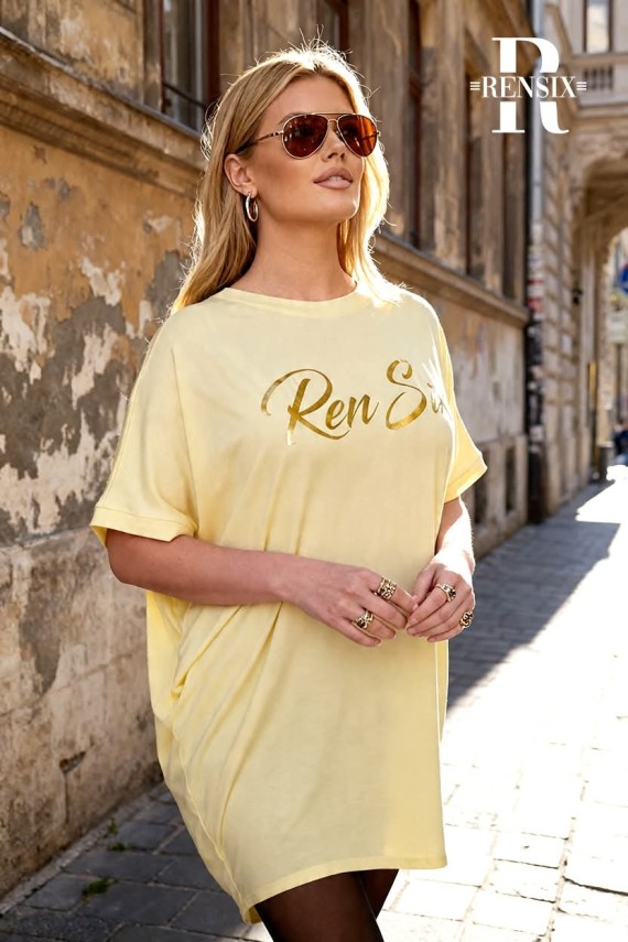 Rensix tunika bővebb fazonú sárga,  fekete,  zöld színben 