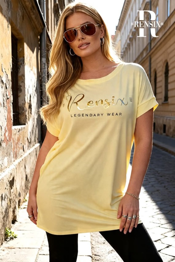 Rensix tunika sárga,  zöld, pink színben 