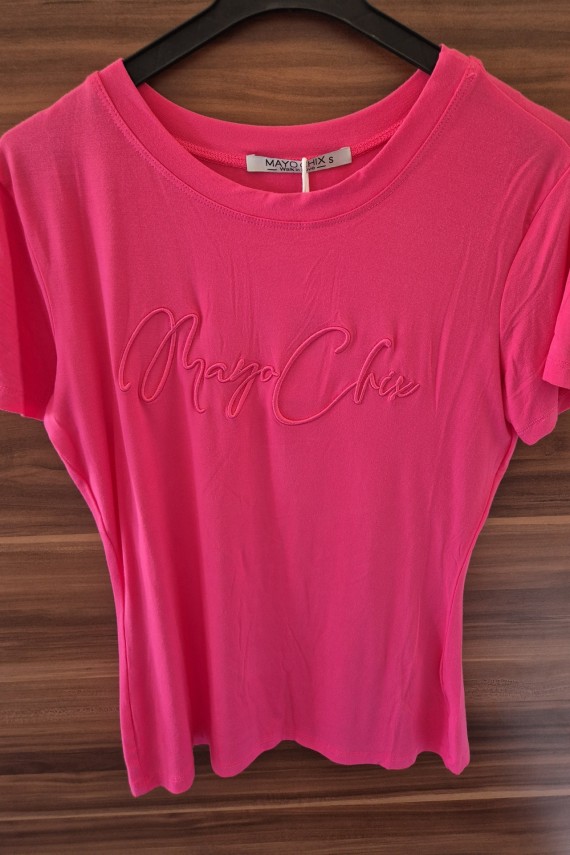 Mayo chix Light hímzett póló pink színben 