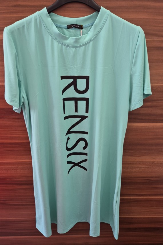 Rensix poliamid A-Vonalú ruha menta, korall, királykék,  fekete,  pink színben 