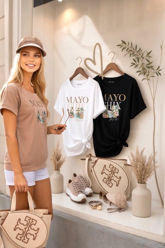 Mayo chix Elif póló  ekrü színben 