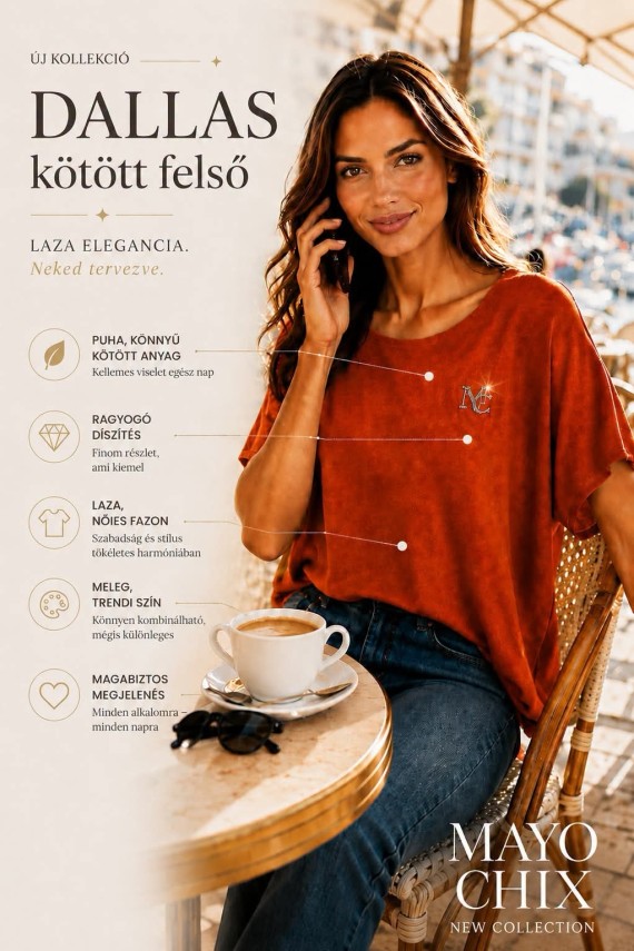 Mayo Chix Dallas kötött pulóver khaki,  pisztácia színben