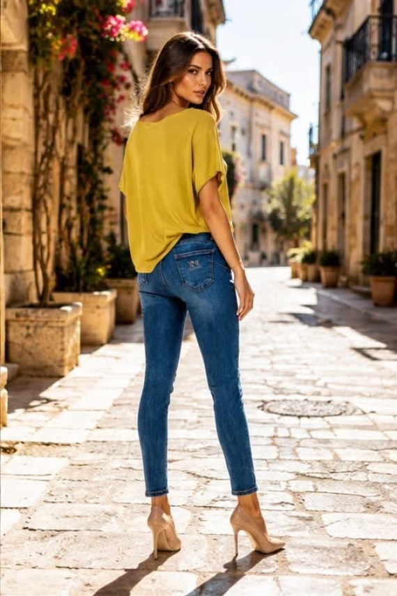 Mayo Chix Dallas kötött pulóver khaki,  pisztácia színben
