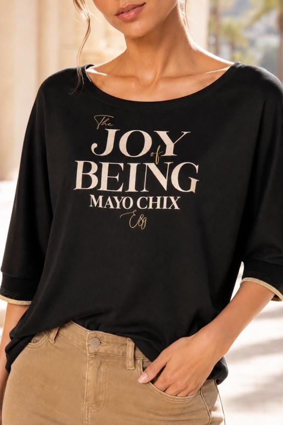 Mayo chix Natasha felső bordó, fekete  színben