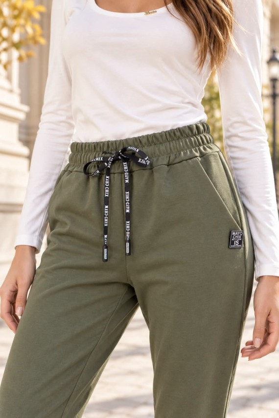 Mayo chix Pulzus nadrág khaki színben 