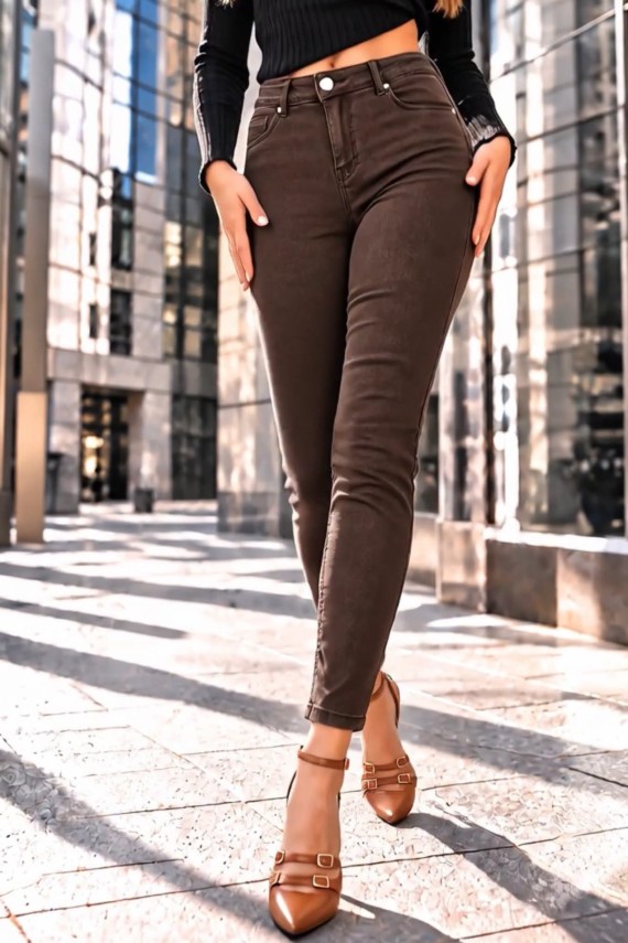 Mayo chix Hamburg farmer jellegű nadrág csokibarna színben 