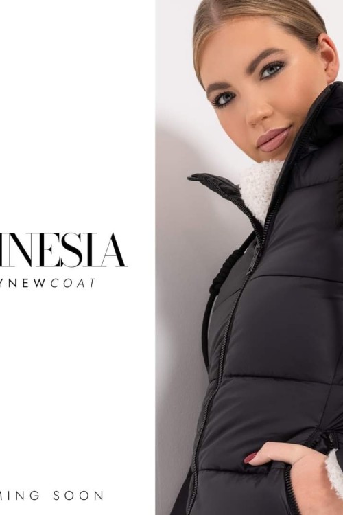 Amnesia fekete téli kabát 